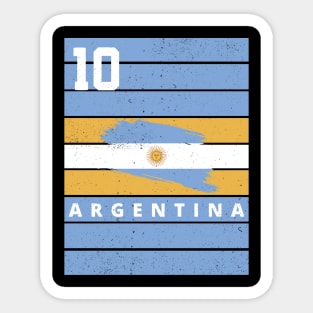 Argentina Soccer Football Champions Distressed Flag Sticker